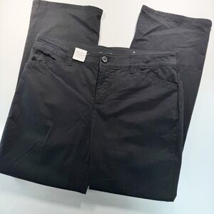Croft & Barrow Women's Black Chino Pant NWT 14S Secretly Slimming Straight Leg